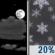 Saturday Night: Partly Cloudy then Slight Chance Light Snow
