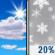 Saturday: Mostly Sunny then Slight Chance Light Snow
